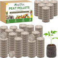 500 Pcs Peat Pellet Fiber Soil Plant Seed Starters - Seed Starter Pellets Pods Compressed Peat Pellets for Grow Herbs Plant Flo