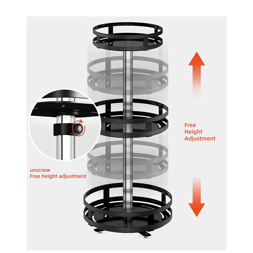 360°Rotation Spice Rack Organizer Jar Cans Non-Skid Storage Tray for Seasonings Kitchen storage rack Kitchen Accessories