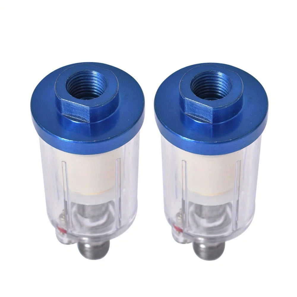 Paint Filtration 2PCS Air Filter for Guns, Compressors, General Purpose 1/4 NPT Ports, Oil/Water Separator