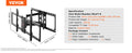 SucceBuy Full Motion TV Mount Fit for 26-90in TVs Swivel Tilt Horizontal Adjustment TV Wall Mount Bracket W/ Articulating Arms