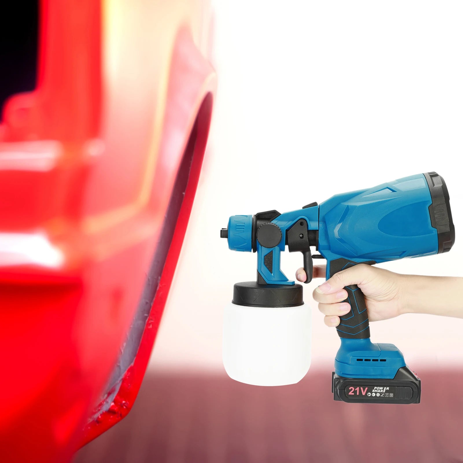 1 Set Mini Paint Sprayer Ergonomic Handle Long-Spray Distance 3 Spray Patterns Rechargeable Multipurpose Electric Handheld Powe