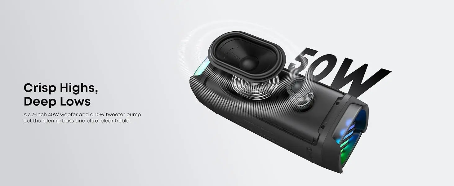 Soundcore Boom 3i by Anker, Compact Outdoor Speaker, IP68 Waterproof, Floating Playback, Saltwater-Resistant  (Refurbished)