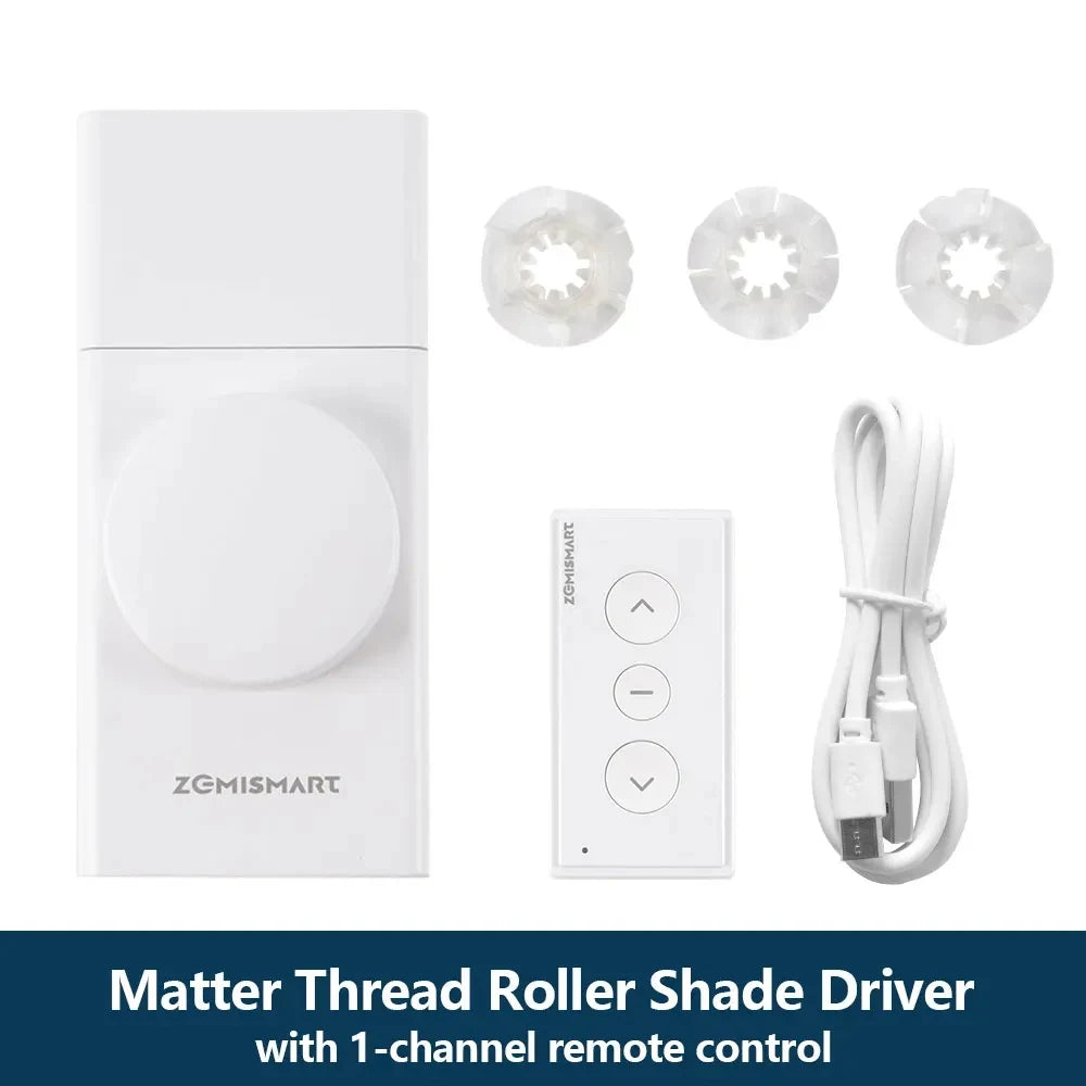 Zemismart Electric Honeycomb Shade Roller Blinds Driver Matter Thread Works with Alexa HomeKit Google Home Assistant SmartThings