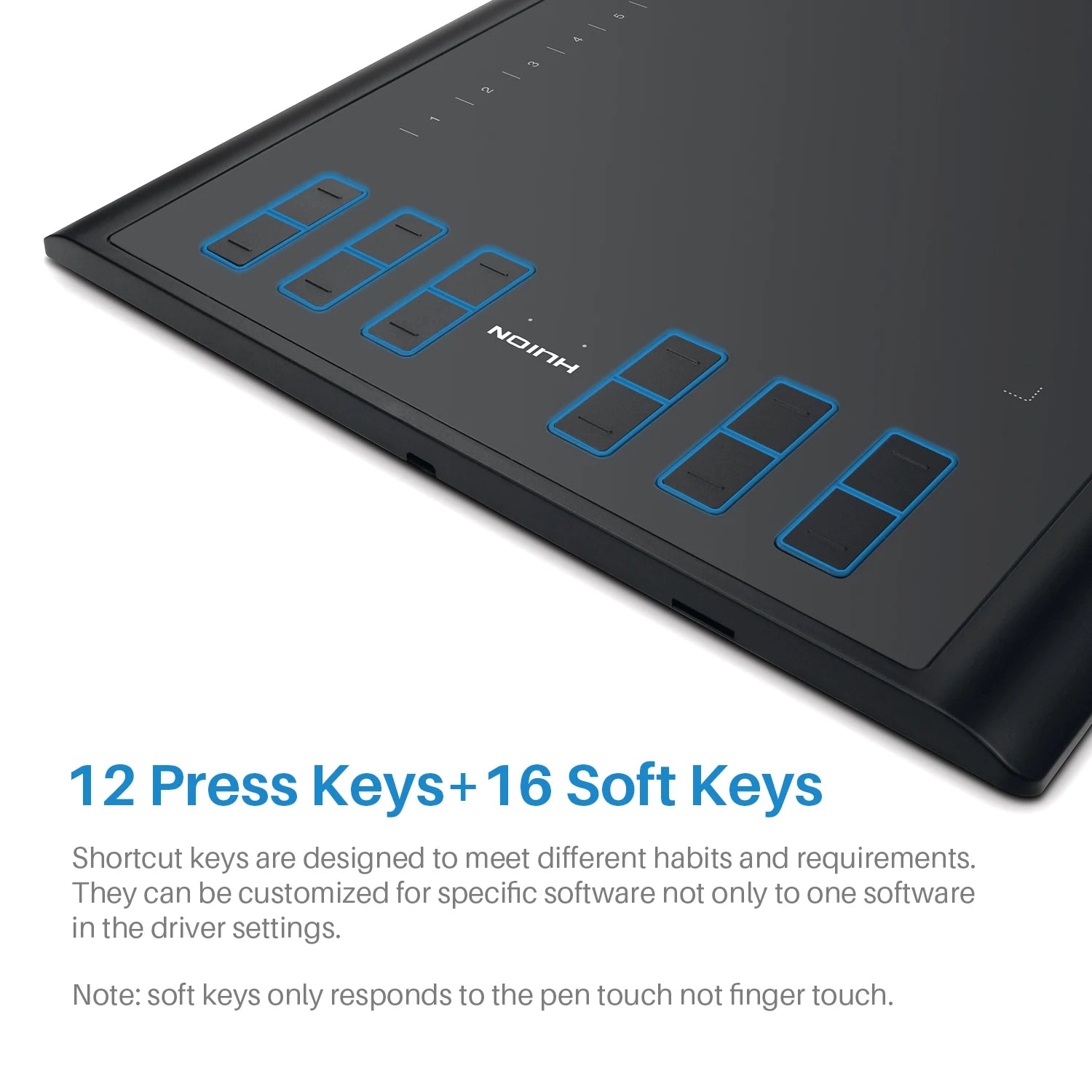 Tableta Gráfica HUION Inspiroy H1060P | 8192 Niveles Presión | Lápiz Sin Batería | 12 Teclas Personalizadas - Firu Total Sales