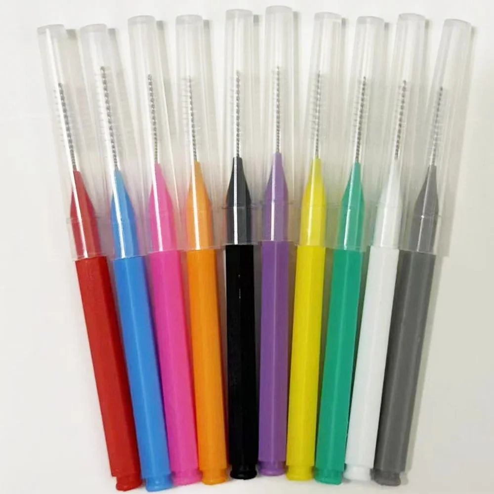 30pcs Interdental Brushes Dental Brush Between Teeth For Dental Orthodontic Clean Between Teeth Cleaning Tools Soft Brushes