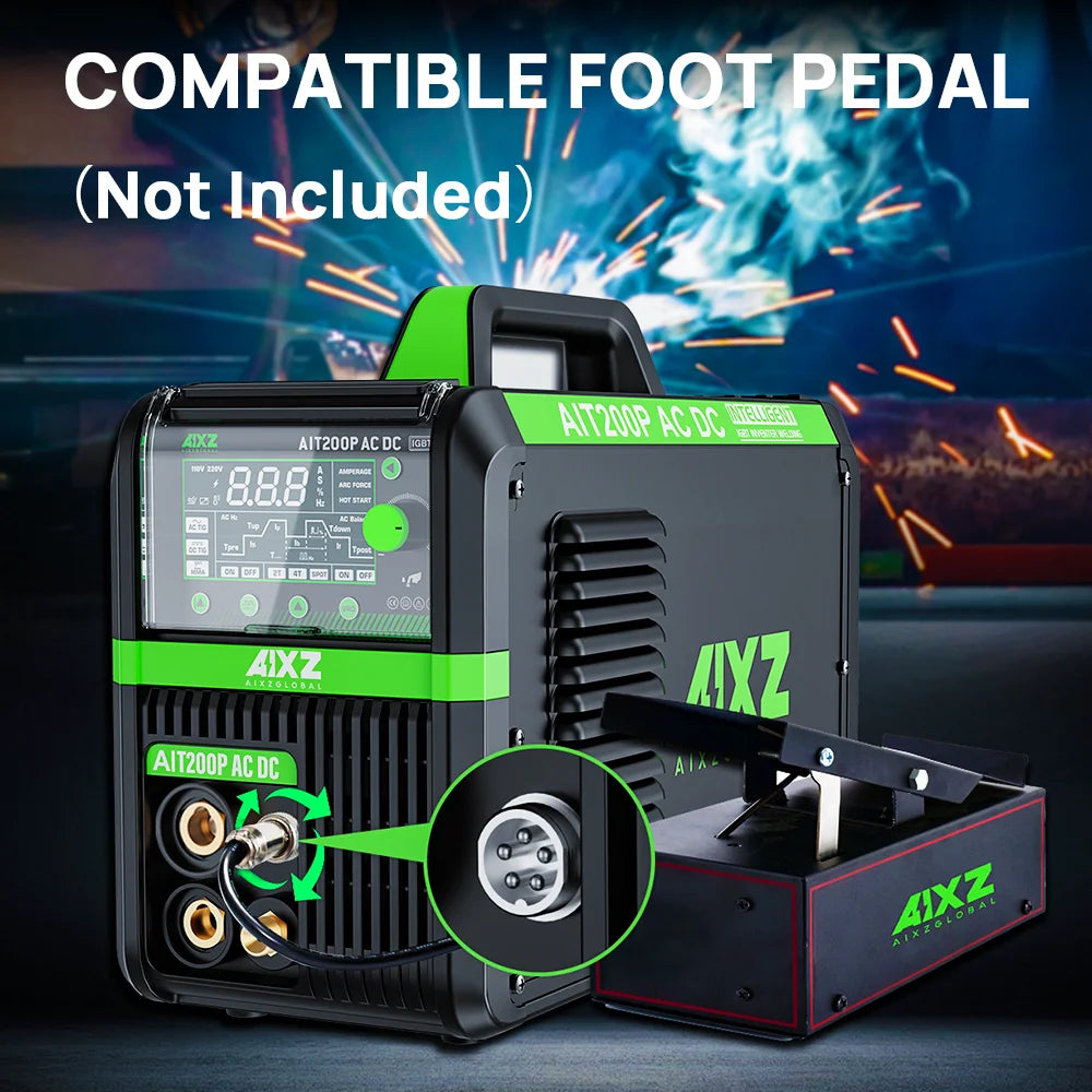 AIXZ HF TIG Welding Machine AIT200P AC DC Welder With Pulse 5 in 1 IGBT Inverter ARC Stick Welder Spot TIG Aluminum Welder