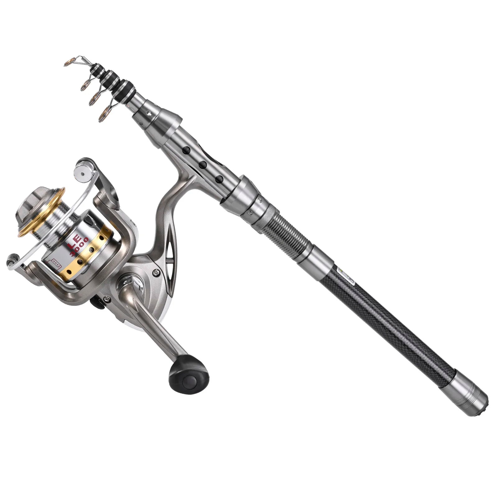 2-Pack Telescopic Fishing Rod & Reel Combo | Carbon Fiber | Full Accessories Set