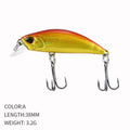 Mini Minnow Hundimiento DQ0009 | 38mm 3.2g | Jerkbait Wobbler | Trucha, Bass y Carpa | Lago y Río - Firu Total Sales