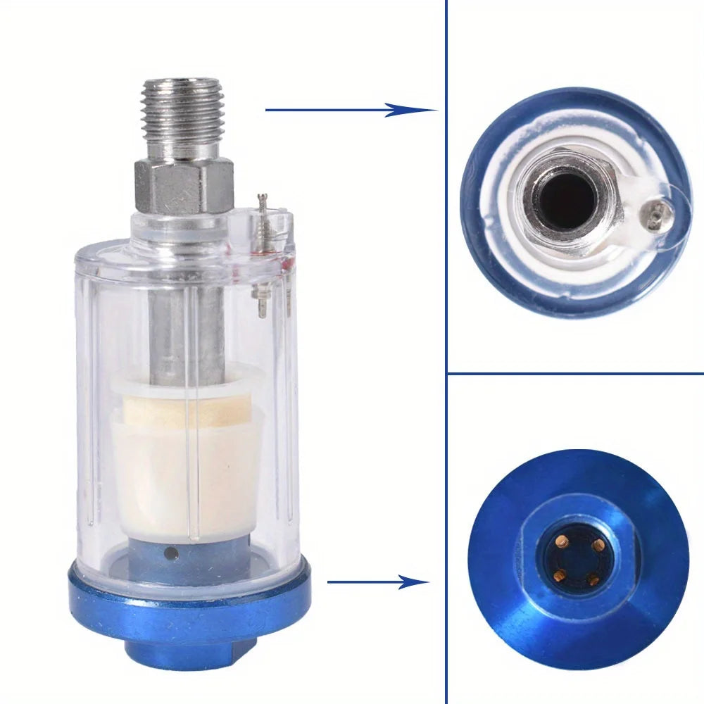Paint Filtration 2PCS Air Filter for Guns, Compressors, General Purpose 1/4 NPT Ports, Oil/Water Separator
