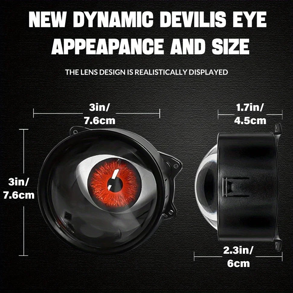 Luces LED Ojo Dinámico Big Eye | 6 Modos | Color Ajustable | Niebla | Universal Auto | 3000K