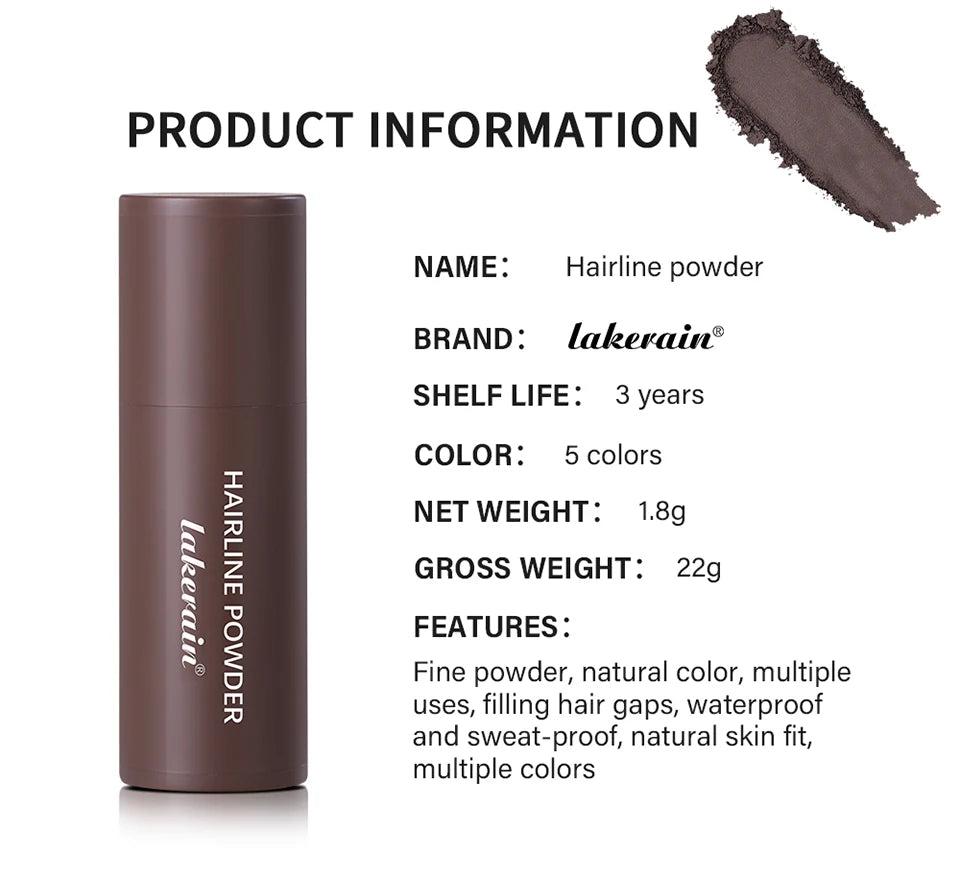 Hairline Powder Long Lasting Shadow Filling Forehead Hair Gaps Waterproof Sweat-proof Fine Powder Natural Color Hairline Makeup