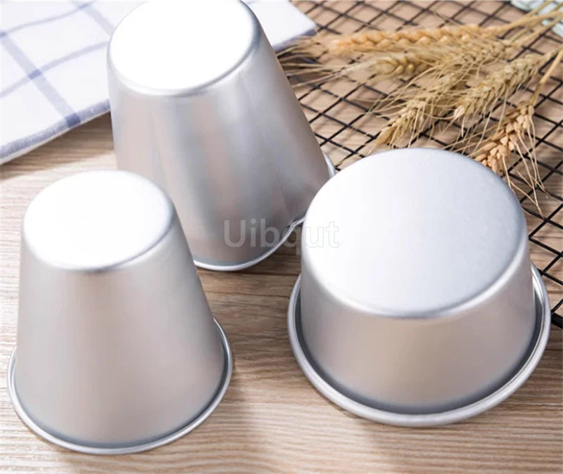 Set 5/10pcs Moldes Mini Acanalados de Aluminio para Pudding y Mousse 🍰