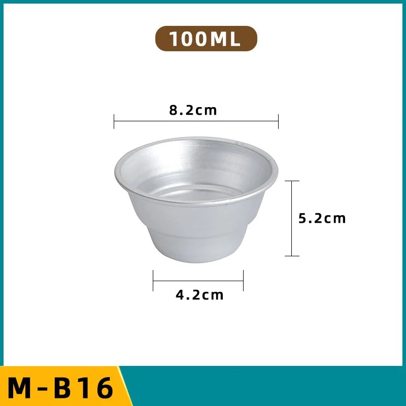 Set 5/10pcs Moldes Mini Acanalados de Aluminio para Pudding y Mousse 🍰