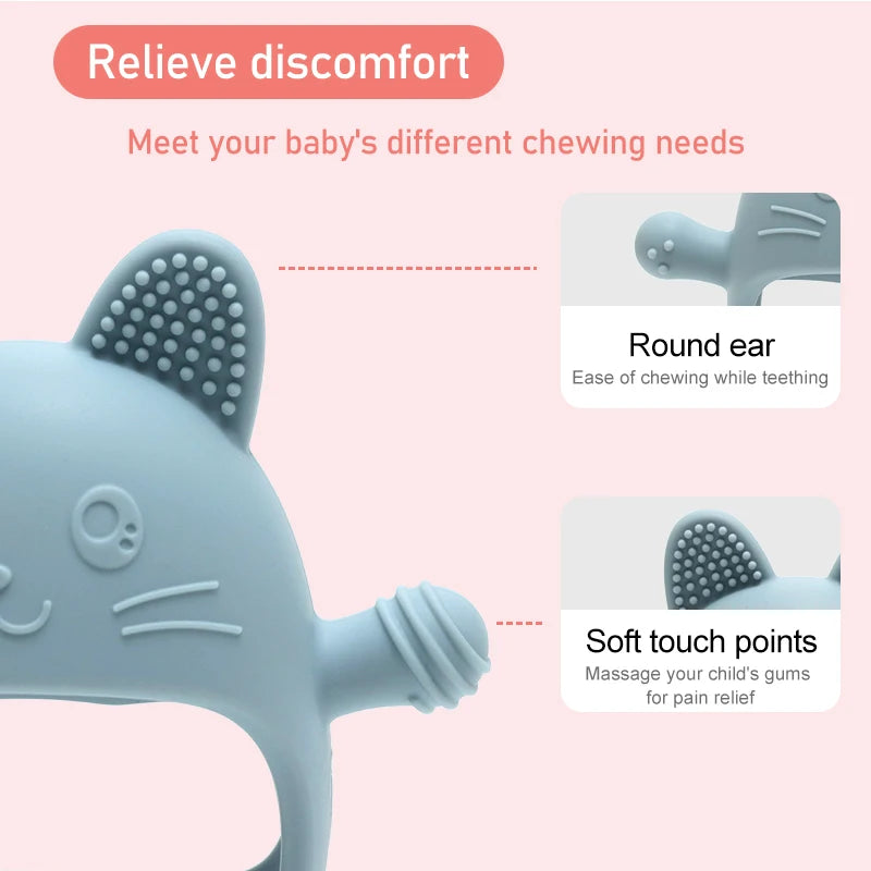 Baby Silicone Glove Teether — Food Grade | Newborn Dental Care | BPA Free