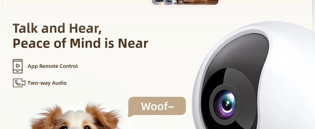 Baby Monitor Camera 2K HD | Motion Detection + Two-Way Audio | Easy Setup | Night Vision