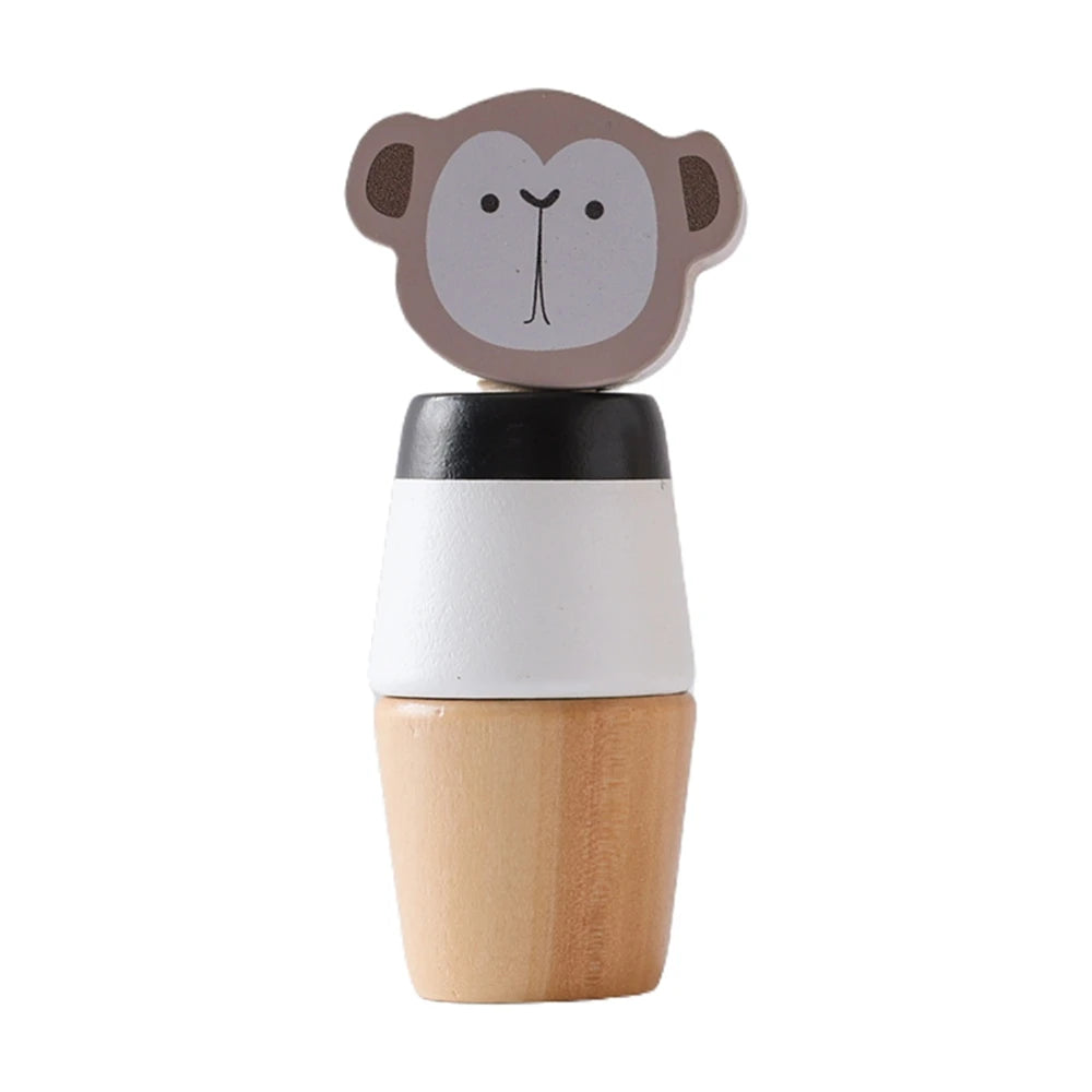 Wooden Rattle Silicone Ring — Sensory Baby Toy | 0-12 Months Gift
