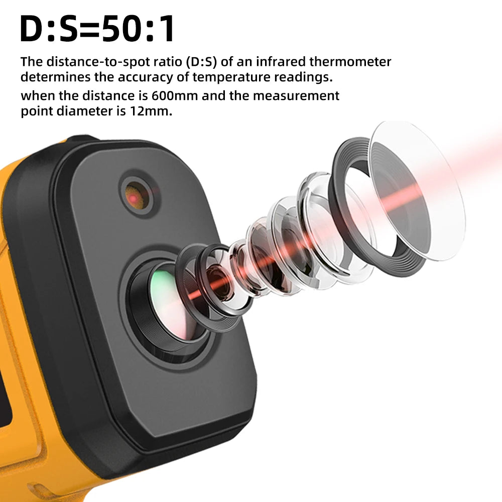 BSIDE Infrared Thermometer — Non-Contact Laser | -50° to 530°C | Professional