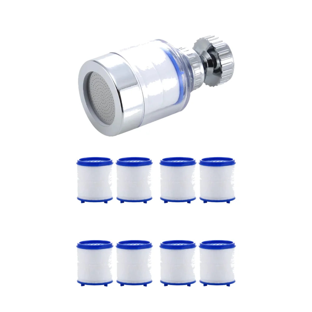 Kitchen Faucet Water Filter Pressurized Sink Filter Water Purifier 360° Tap Splash Proof Faucet Aerator Extender for Bathroom