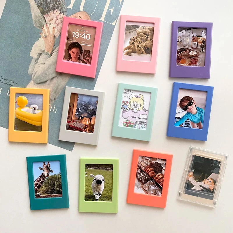 New Magnetic Picture Frames for Refrigerator 3 Inch Fridge Color Photo Frame Magnets Album Valentine's Day Gift Anniversary