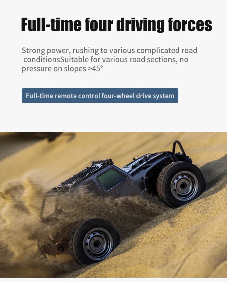 16103 Fast Rc Cars 50km/h 1/16 Off Road 4WD with LED Headlights,2.4G Waterproof Remote Control Monster Truck for Adults and Kids