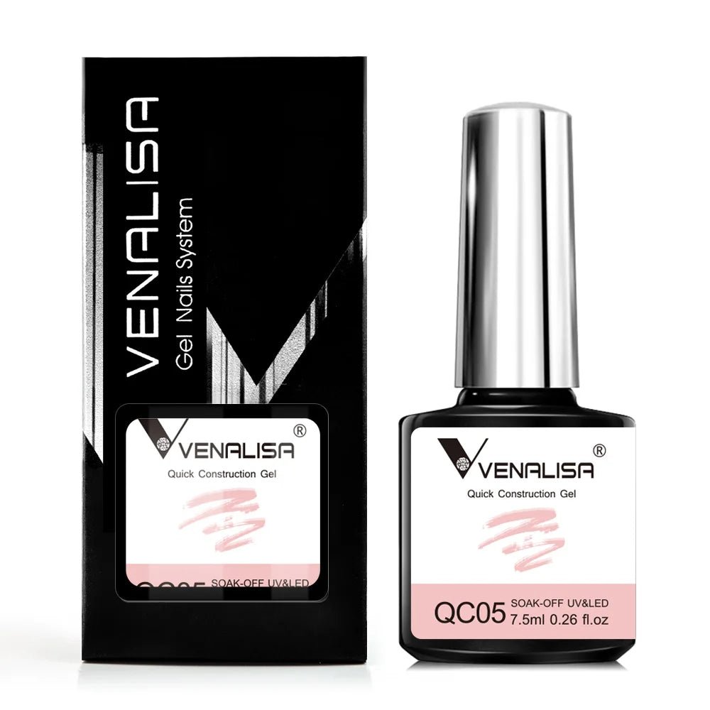 Gel de Construcción Rápida VENALISA 7.5ml | Semitransparente Jelly | Nude Rosa UV/LED 💅 - Firu Total Sales