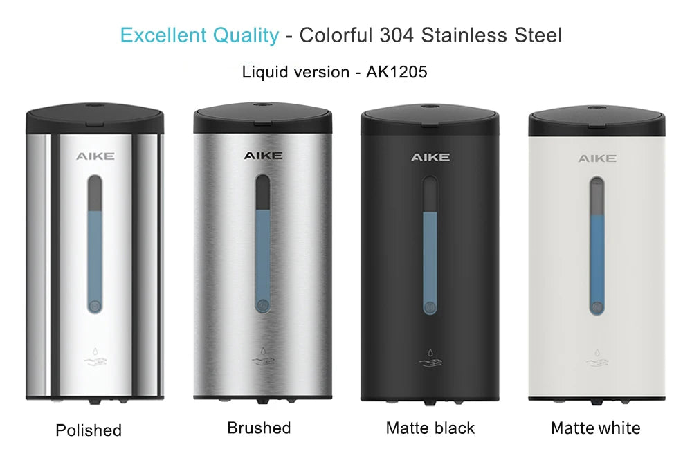 AIKE Automatic Liquid Soap Dispenser AK1205 Wall Mounted Commercial Smart Soap Dispenser For Bathroom Large Capacity 750ML/800ML