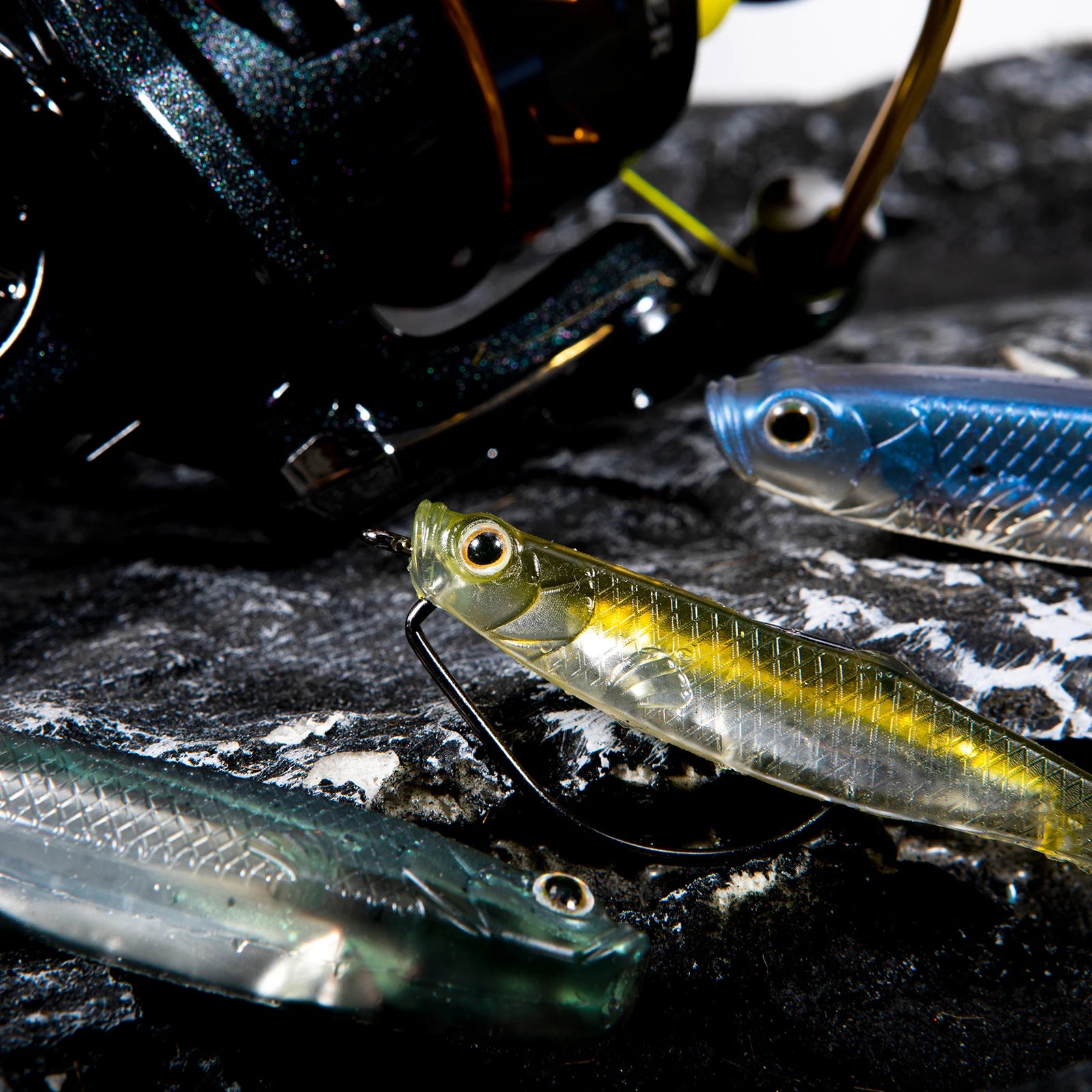 Dr.Fish 5/6 Piezas Señuelo Silicona | Cola Bifurcada | Drop Shot | Bass, Trucha y Lucio | Weedless - Firu Total Sales
