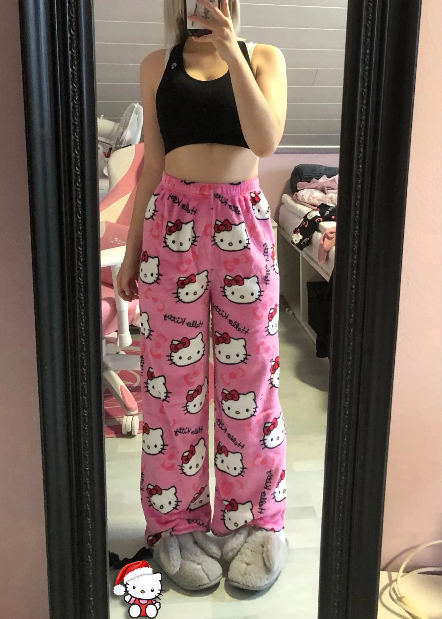 Pijama Hello Kitty Y2K para Mujer | Franela Suave | Pantalon de Casa Cartoon 💕 - Firu Total Sales