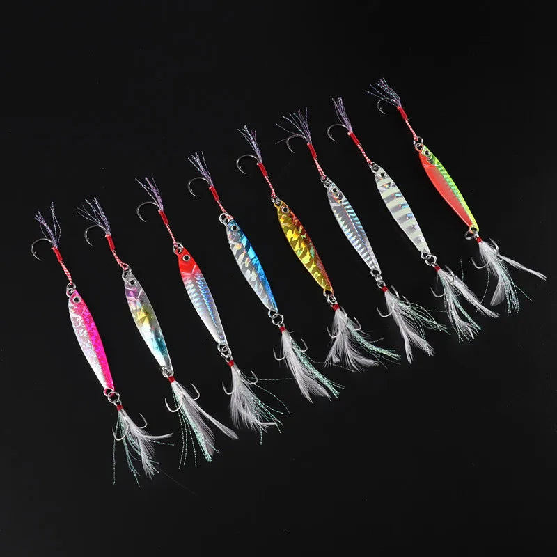 WLDSLURE Jig Metal Luminoso | 7g/10g/15g/20g/25g | Shore Cast | Pesca Mar, Lago y Río - Firu Total Sales