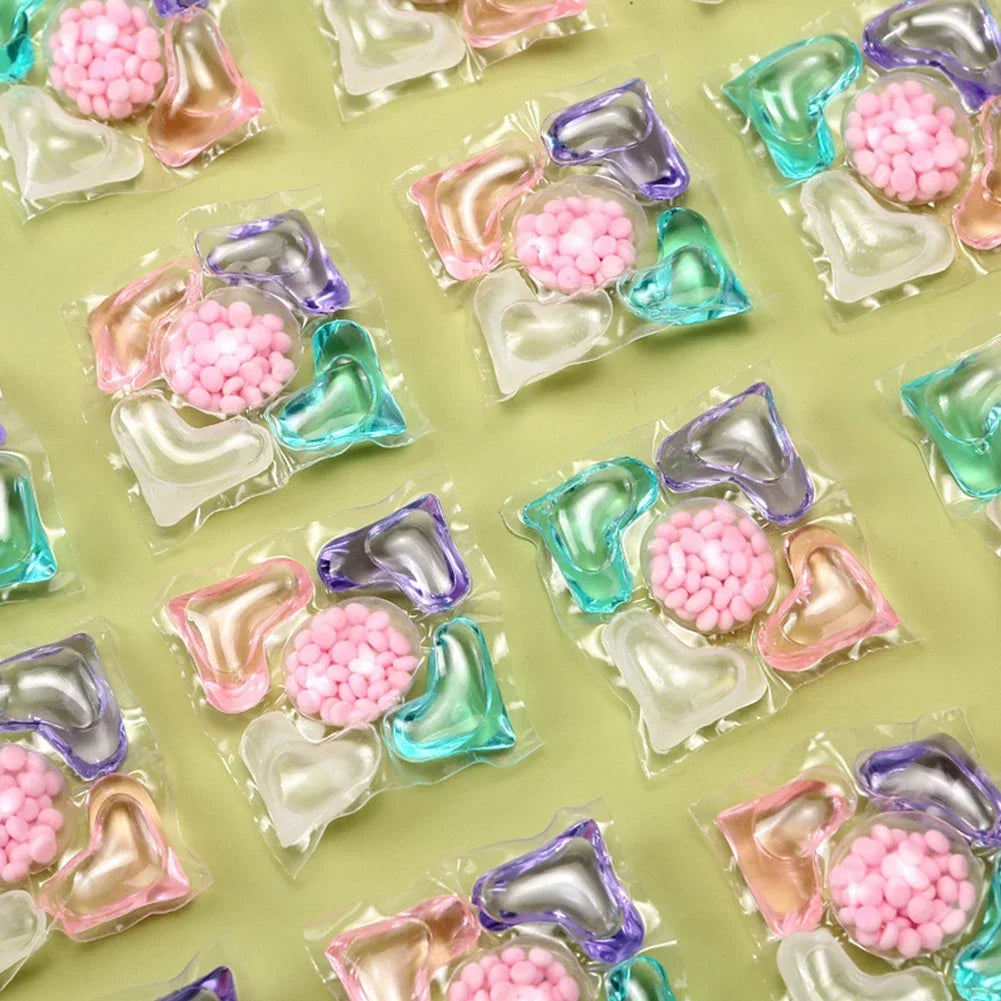 100/50Pcs Multi-purpose Strong Detergent 5 in 1 Detergent Liquid Capsule Ball Laundry Scent Fragrance Beads for Home Dormitory