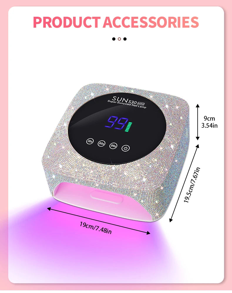 Lámpara UV/LED Recargable 180W DianaBeauty | 57 LEDs | Sensor de Movimiento | Salón - Firu Total Sales