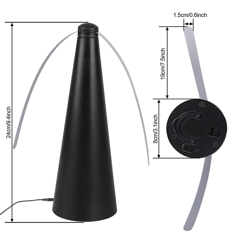 Rechargeable/dry cell Outdoor Multifunctional Fly Repellent 360° Rotation Fan-type Food Protector Pest Drive Away Table Fan