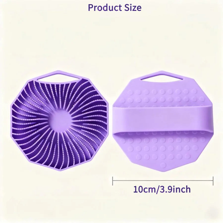 1 pc Silicone Body Scrubber - Exfoliating Bath Brush and Skin Cleanser - Shower Sponge for Gentle Body Scrub and Wash