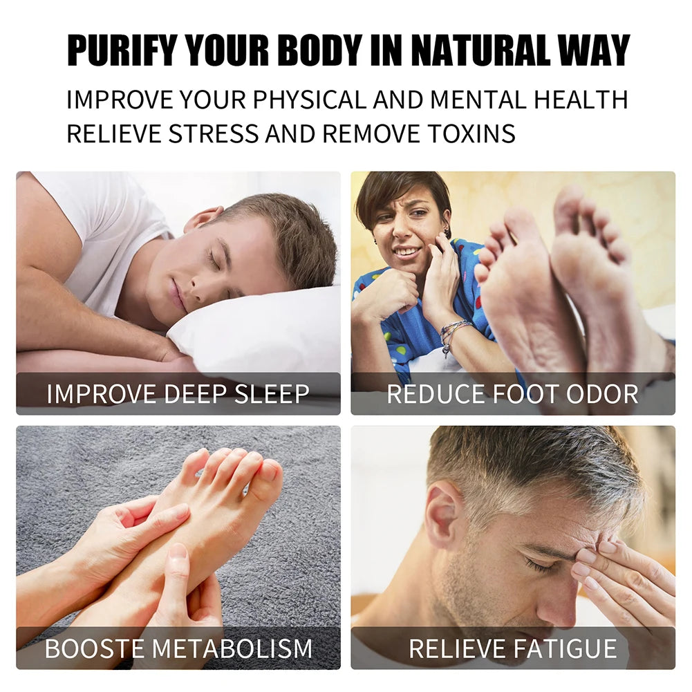 Detox Foot Patches for Stress Relief Deep Sleep Natural Herbal Toxins Clean