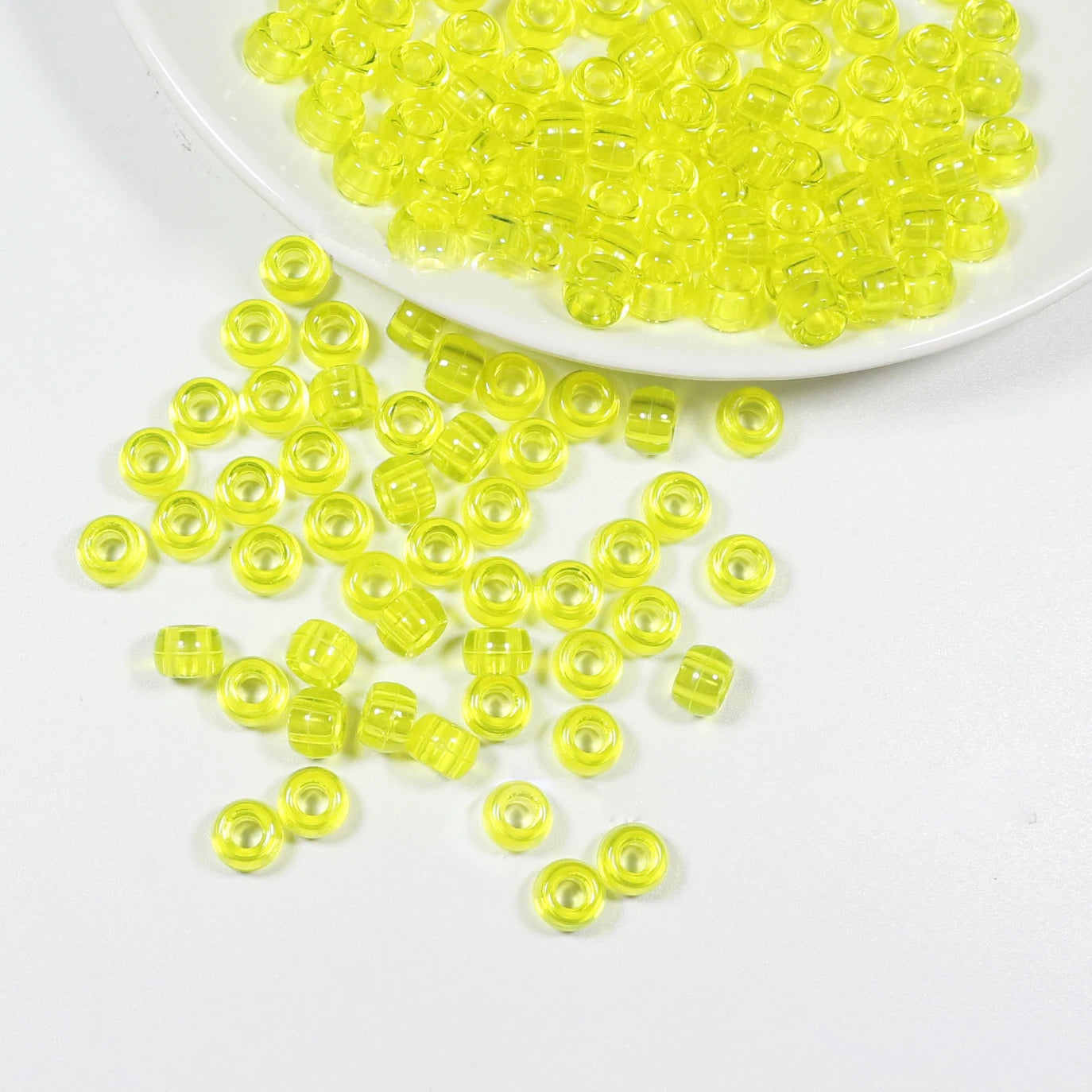 50Pcs 100Pcs Transparent 4mm Big Hole Dreadlock Beads for Jumbo Braids Dreadlock Resin Clear For Hair Accessories Styling Tool