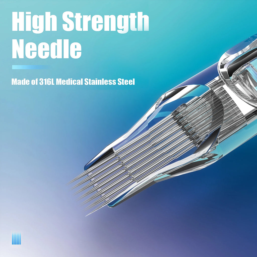 YILONG 50/20PCS Mixed Size Steriled Transparent Tattoo Cartridge Needles Needles with Membrane Safety Cartridges for Tattoo Pen