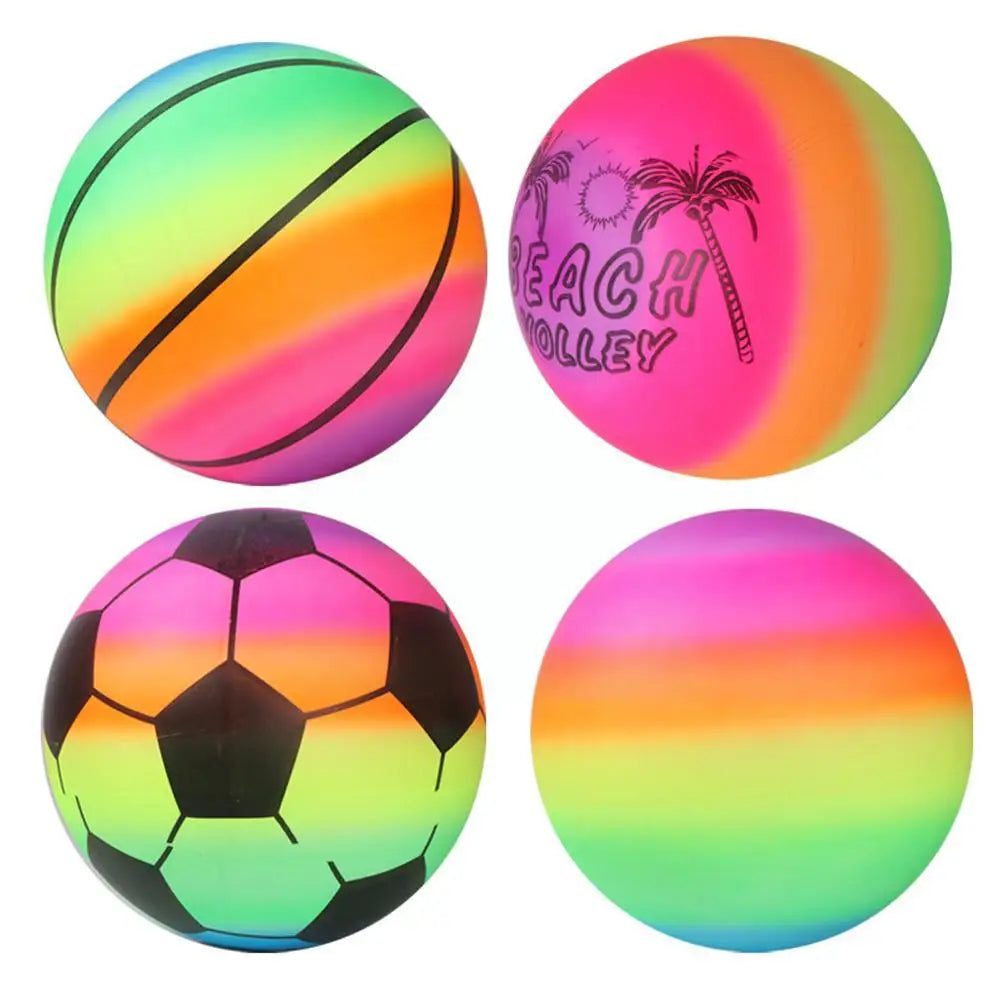 Pelotas Arcoíris Elásticas Sensoriales x2 | Juguete Antiestrés para Niños 🌈 - Firu Total Sales