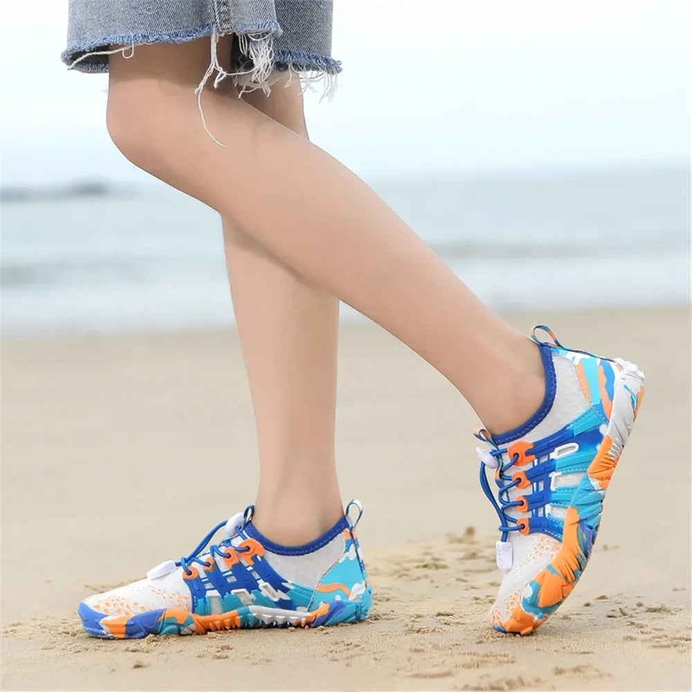 Water Shoes Kids Summer Beach Five Fingers Barefoot Swimming Aqua Shoes Colorful Seaside River Slippers Children Sneakers New