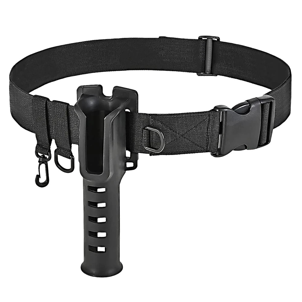 Portable Pole Inserter Adjustable Fishing Rod Holder Belt Fishing Wading Belt Rod Holder for Spinning Casting Fly Fishing