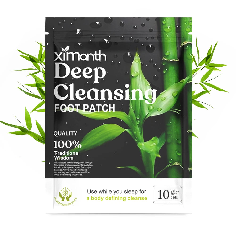 Detox Foot Patches for Stress Relief Deep Sleep Natural Herbal Toxins Clean