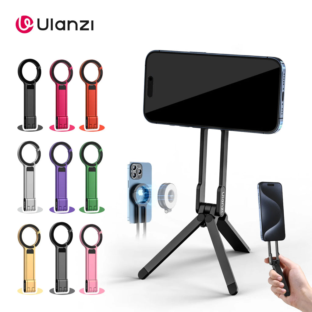 ULANZI MA30 Magnetic Phone Tripod Stand for iPhone 16 Samsung Xiaomi Huawei Vivo OPPO Magsafe Aluminium Smartphone Mini Bracket