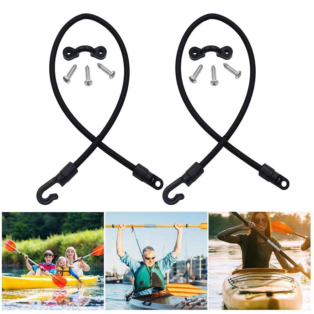 Boat Fishing Rod Tamer Holder Portable Elastic Rope Hook Fixing Buckle Set Deck Mount Connector for Kayak Marine Boat