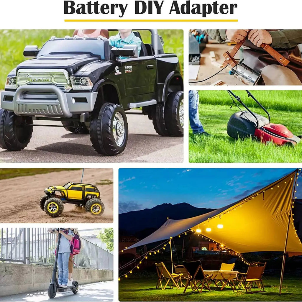1Pc Power Connector Battery Adapter For DeWalt DCB184  DCCB204 18V/20V Max Battery Battery DIY Power Wheel Adapter Dock Holder