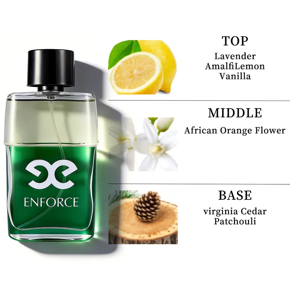 3.4 Oz Men's Eau De Toilette Spray, Long-Lasting Perfume, Calabria, Lemon, Pepper And Vetiver, Very Suitable For Dating