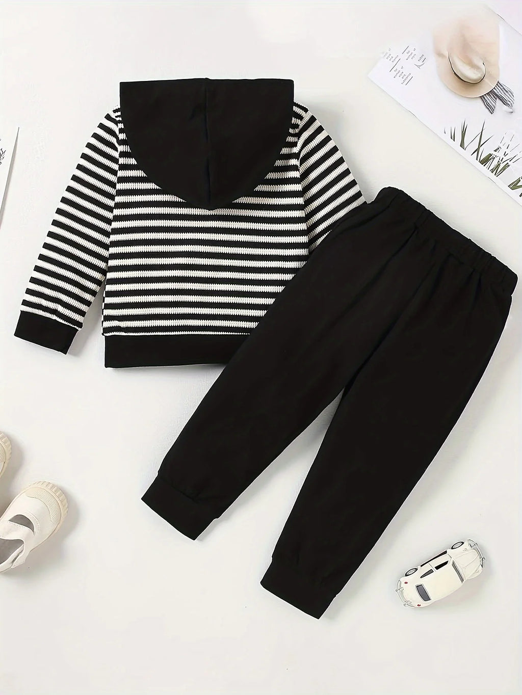 Toddler Boy Casual Sports Sweatshirt Clothes,Long Sleeve Hoodies Top Elastic Waistband Pants Fall Winter Boy Outfit Infant 1-6T