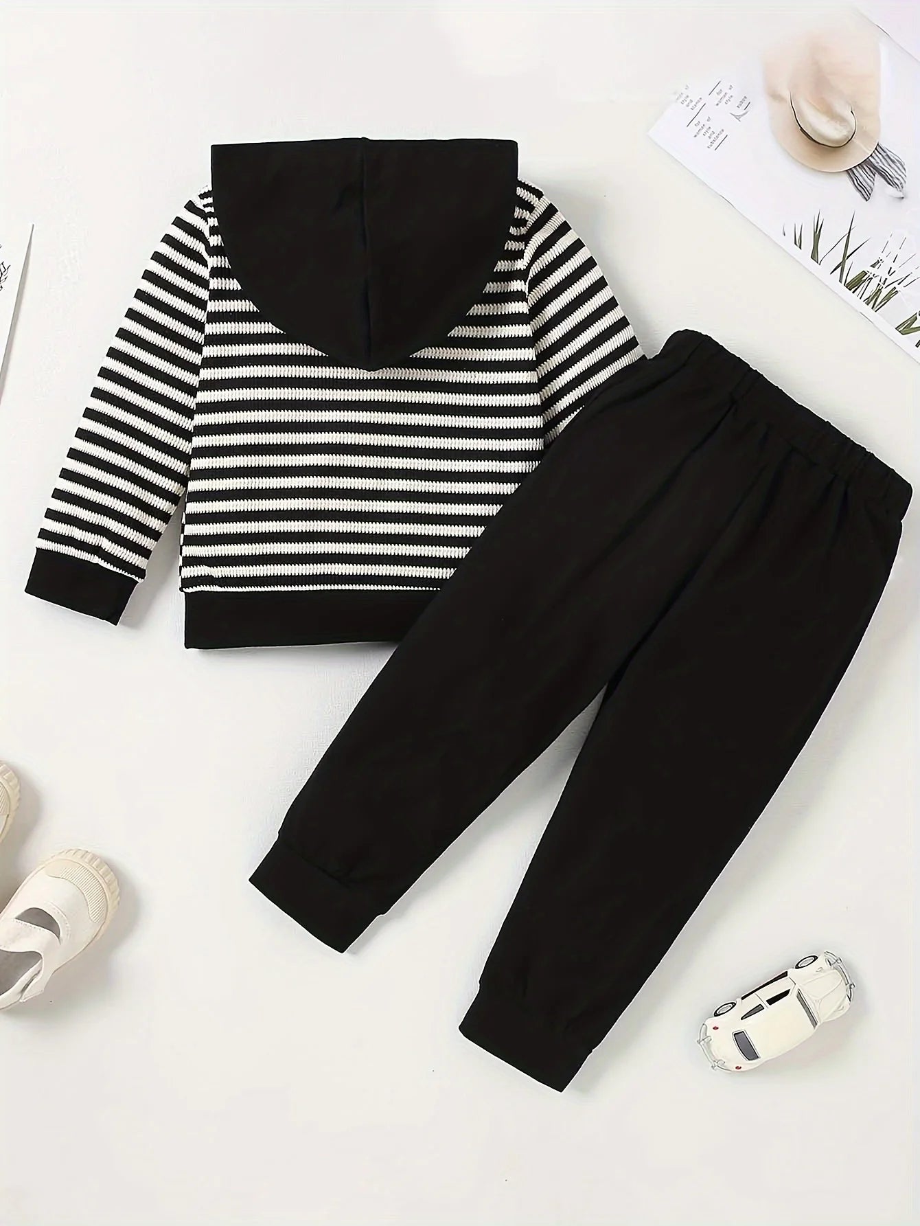 Toddler Boy Casual Sports Sweatshirt Clothes,Long Sleeve Hoodies Top Elastic Waistband Pants Fall Winter Boy Outfit Infant 1-6T