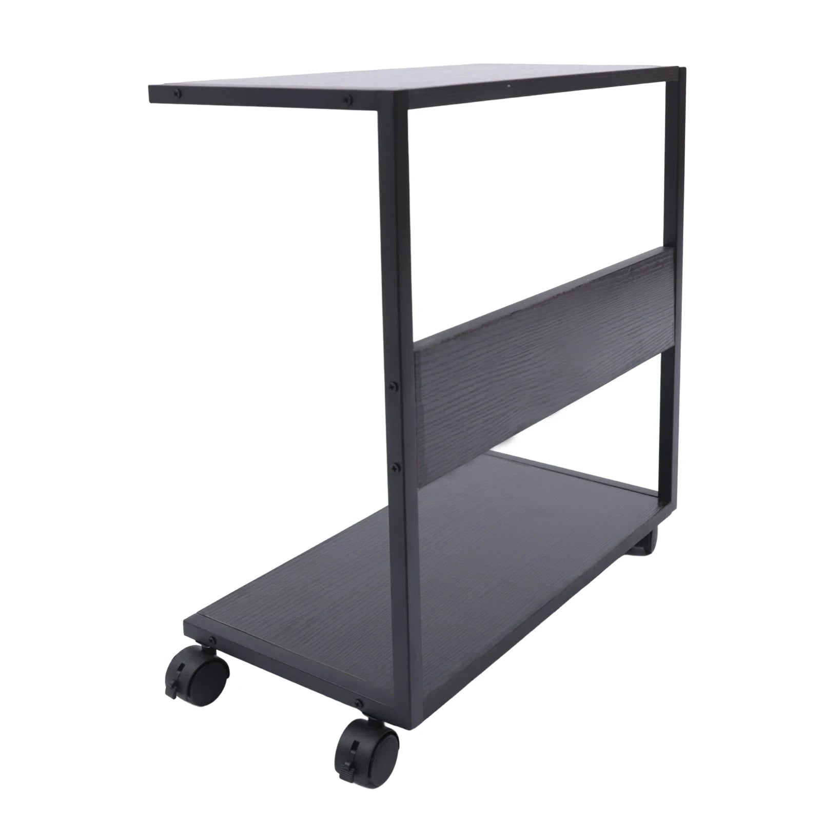 2-Tier Computer Case Stand, PC Tower Stand with Lockable Wheels, Under Desk Computer Holder Fits Most PC