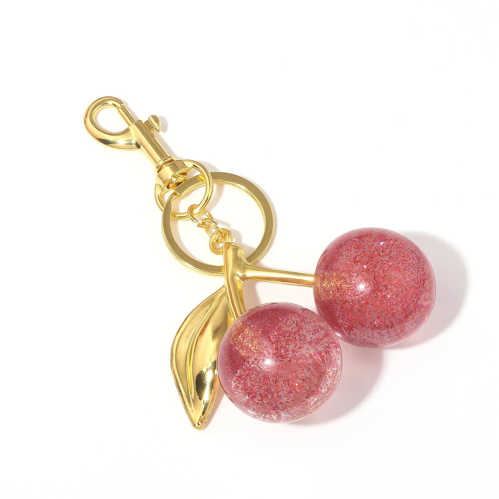 Fashion Red Cherry Keychain Pendant Summer Fruits Keyring for Women Men Bag Jewelry Accessory Gift