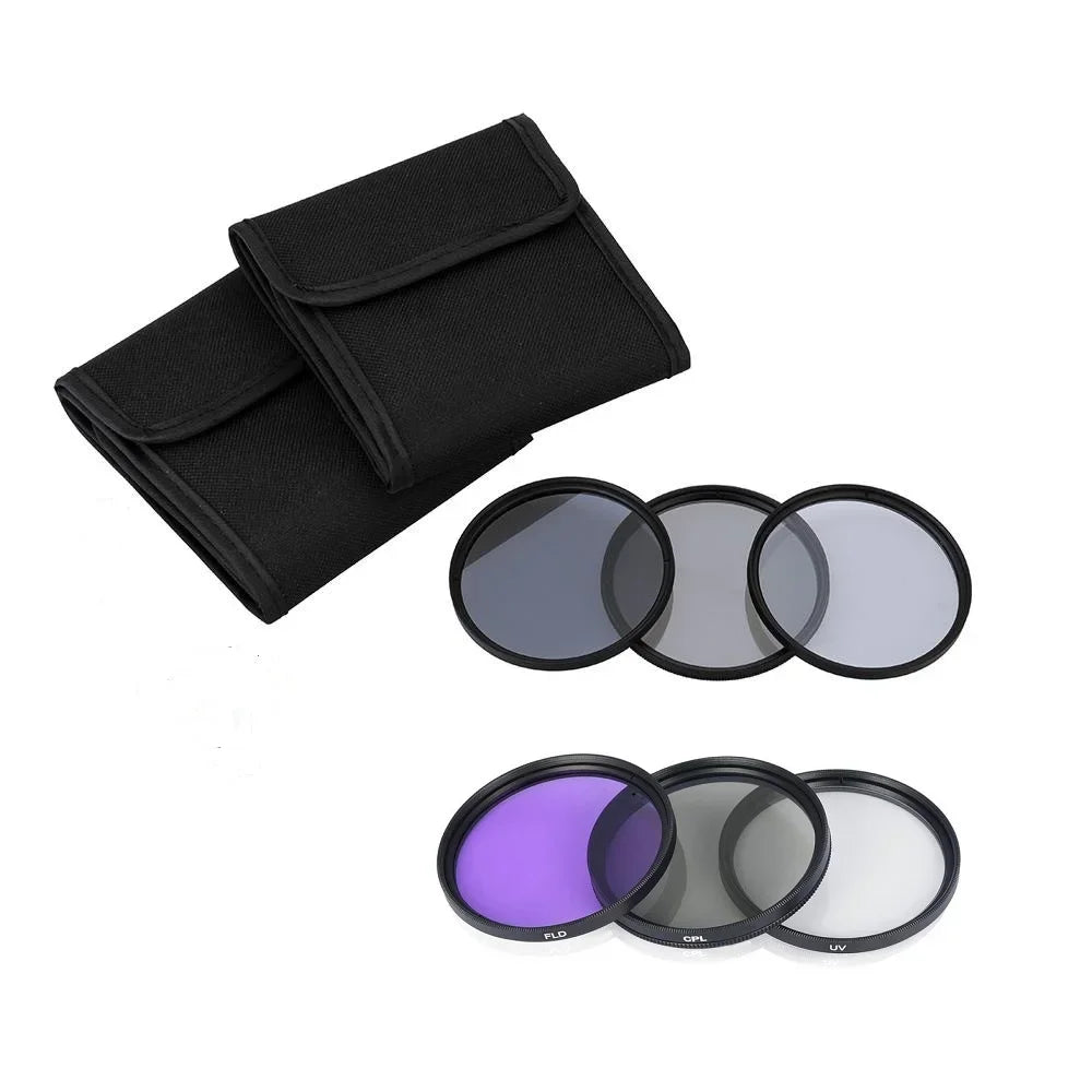 Lightdow UV+CPL+FLD+AND 2 4 8 Camera Lens Filter 6 in 1 Kits 49-82mm Kit for Cannon Nikon Sony Camera Lens USA ES Free Shipping