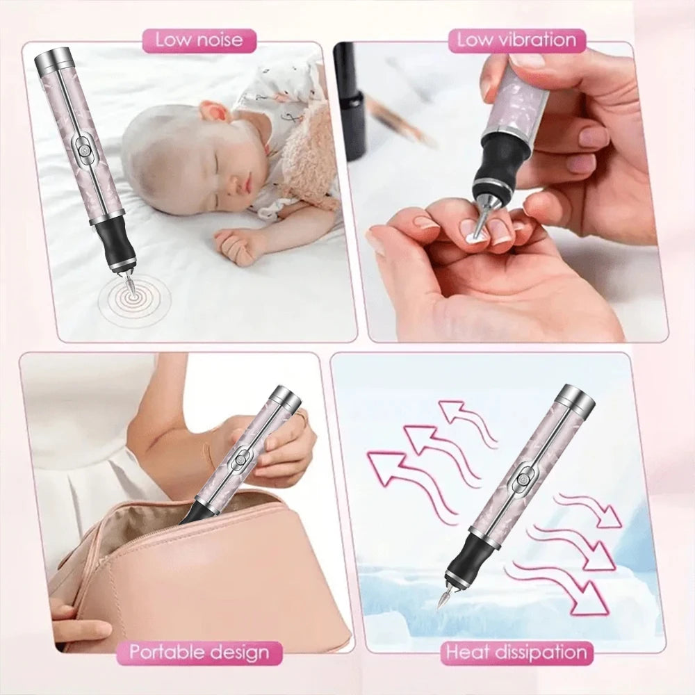 Torno Eléctrico para Uñas Portátil | 4 Velocidades | Kit Manicure y Pedicure Profesional 💅 - Firu Total Sales